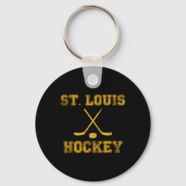 St. Louis Ice Hockey Sticks State Outile Stl Tee  Keychain (Front)