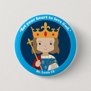 St. Louis IX 2 Inch Round Button