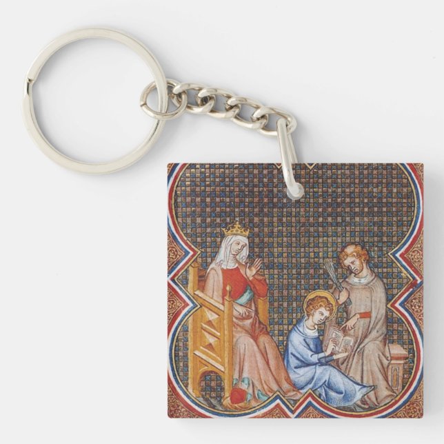 St. Louis IX of France Patron of Kings Art Keychain (Front)