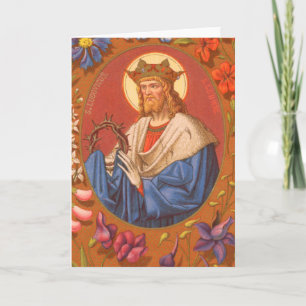 St Louis IX the King (PM05) Blank Greeting Card