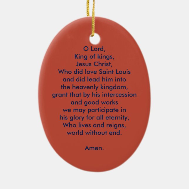 St. Louis IX the King (PM 05) Ceramic Ornament (Back)