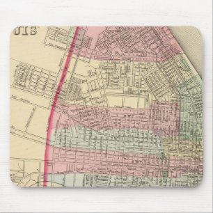 St Louis Map by Mitchell Mouse Pad