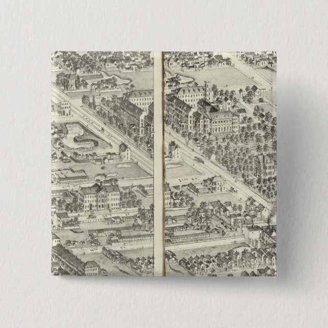 St. Louis, Missouri 14 2 Inch Square Button (Front)