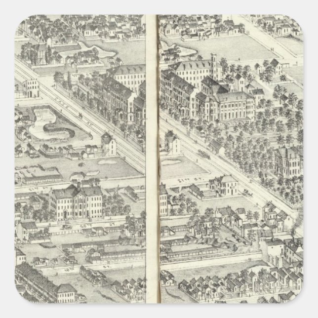 St. Louis, Missouri 14 Square Sticker (Front)