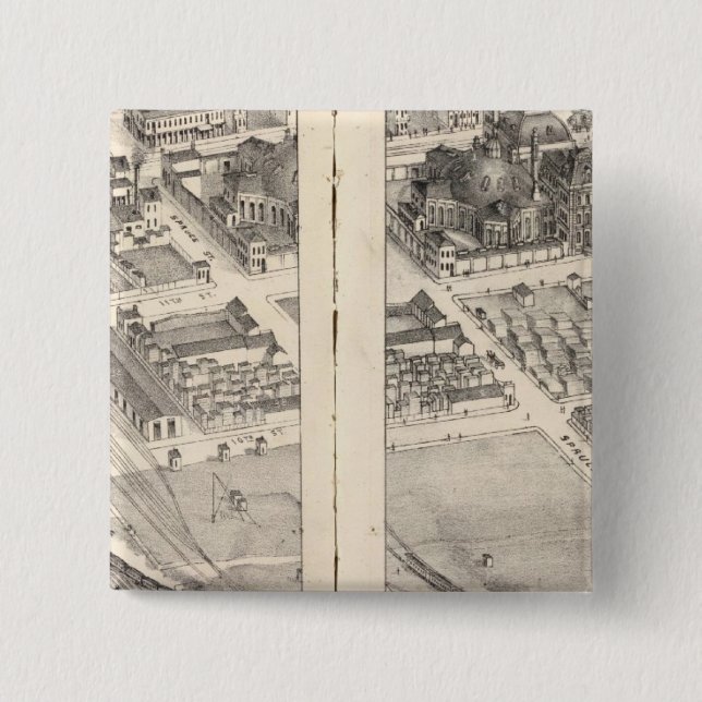 St. Louis, Missouri 2 Inch Square Button (Front)