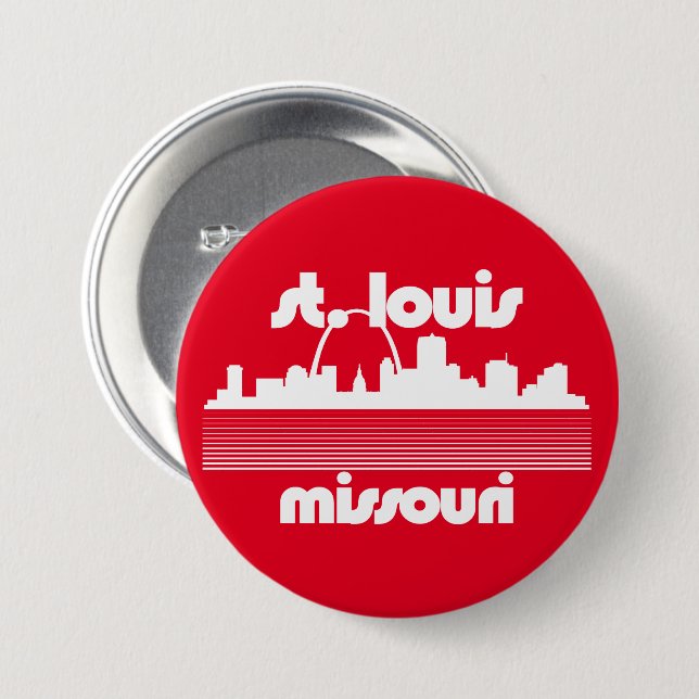 St. Louis Missouri 3 Inch Round Button (Front & Back)