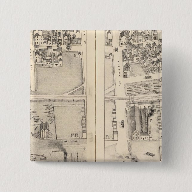 St. Louis, Missouri 7 2 Inch Square Button (Front)