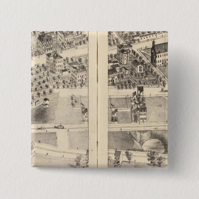 St. Louis, Missouri 9 2 Inch Square Button (Front)