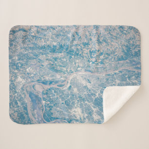 St. Louis, Missouri Along The Mississippi River. Sherpa Blanket