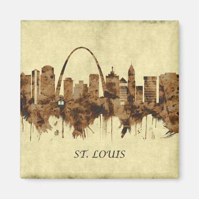 St. Louis Missouri Cityscape Magnet (Front)