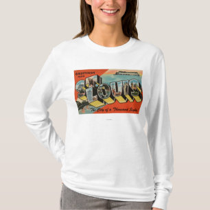 St. Louis, Missouri - Large Letter Scenes T-Shirt