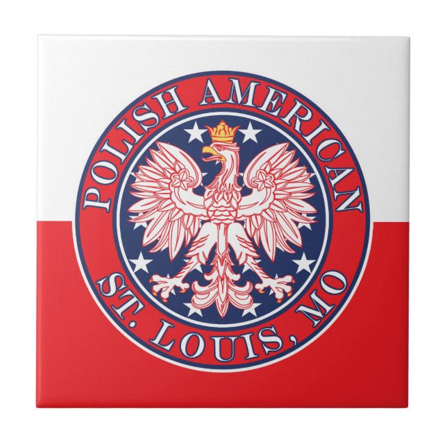 St. Louis Missouri Polish Eagle Tile (Front)