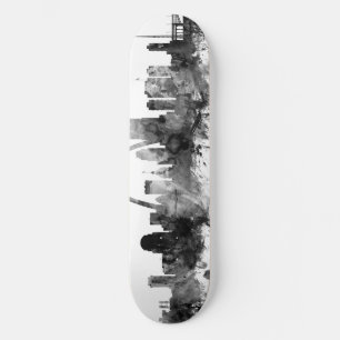 St Louis Missouri Skyline Black White Skateboard