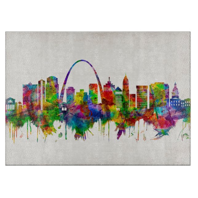 St. Louis Missouri Skyline Cutting Board (Front)
