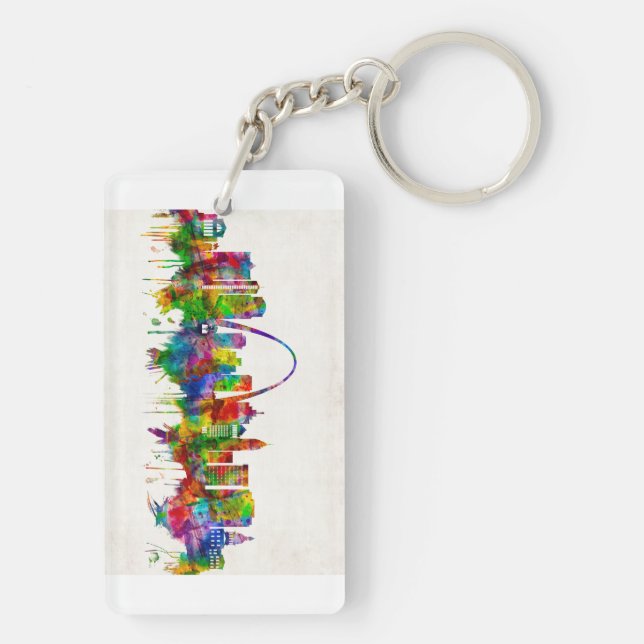 St. Louis Missouri Skyline Keychain (Back)