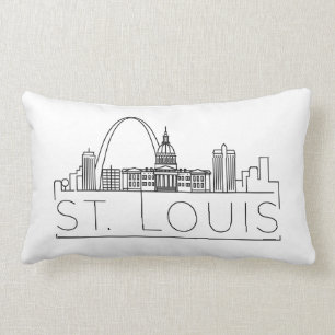 St. Louis, Missouri Skyline Lumbar Pillow