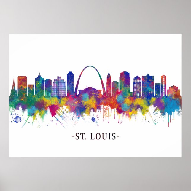 St. Louis Missouri Skyline Poster (Front)