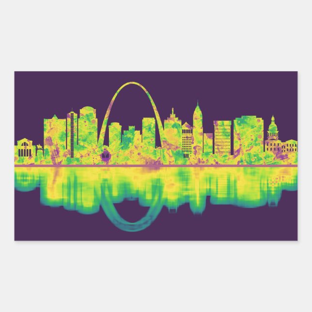 St. Louis Missouri Skyline Sticker (Front)