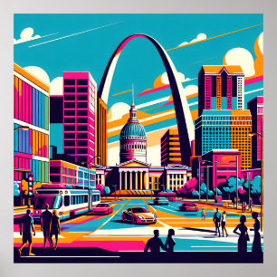 St Louis, Missouri   The Gateway Arch  Poster