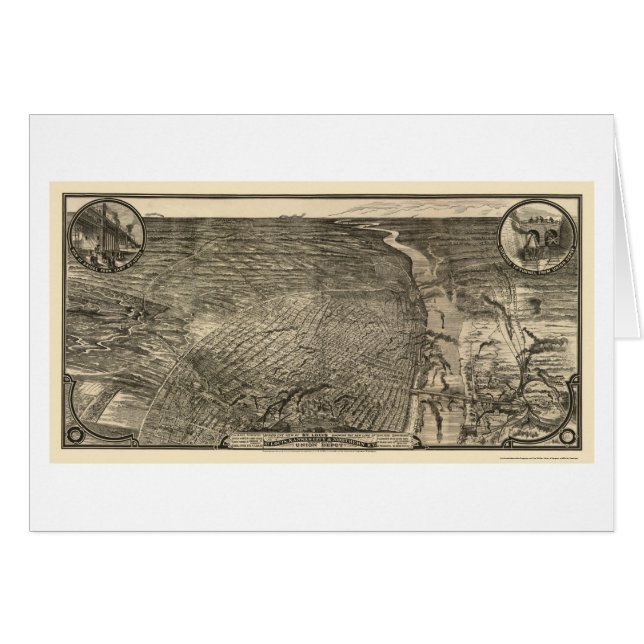 St. Louis, MO Panoramic Map - 1876 (Front Horizontal)