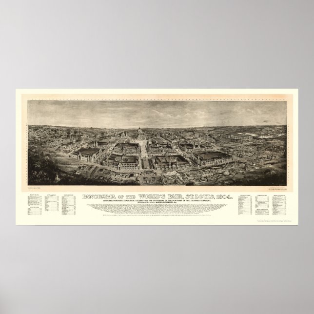 St. Louis, MO World's Fair Panoramic Map - 1904a Poster (Front)