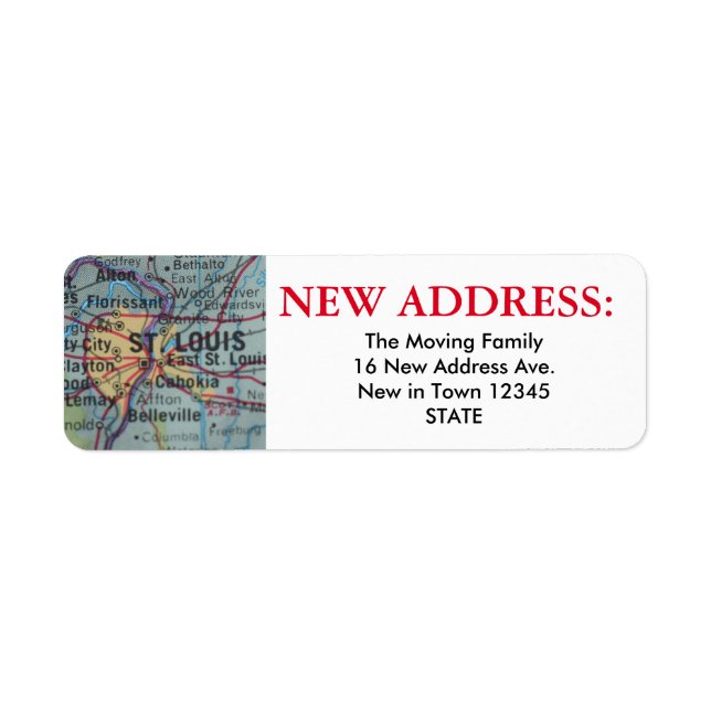 St Louis New Address Label (Front)