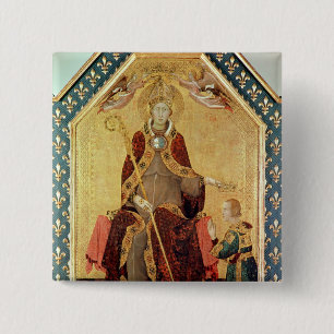 St. Louis of Toulouse crowning his brother 2 Inch Square Button