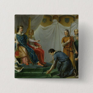 St. Louis Pardonning Mauclerc 2 Inch Square Button