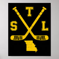 St. Louis Retro Funny Hockey Sticks State Outile S