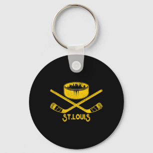 St. Louis Retro Ice Hockey Lover Sticks State Outi Keychain