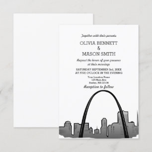 St Louis Skyline Cityscape Wedding Invitation