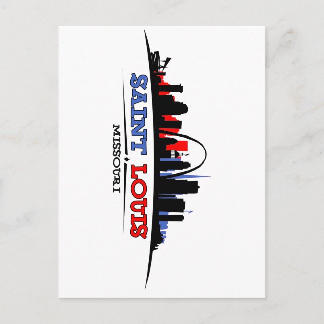 St. Louis Skyline Design Postcard (Front)