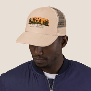 St. Louis Skyline Map Coordinates Trucker Hat