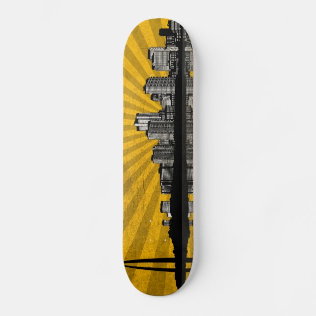 St. Louis Skyline Skateboard Deck (yellow) (Front)