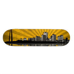 St. Louis Skyline Skateboard Deck (yellow)