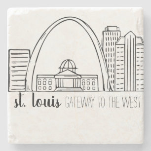 St. Louis Skyline Stone Coaster
