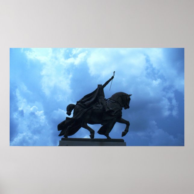 St. Louis statue at Forest Park Poster (Front)