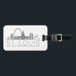 St. Louis Stylized City Skyline Luggage Tag<br><div class="desc">A unique luggage tag representing the beautiful city of St. Louis.  This tag features a stylized illustration of the city's unique skyline with its name underneath.</div>