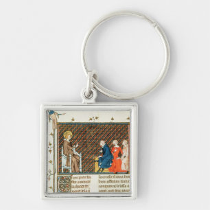 St. Louis teaching his children Keychain