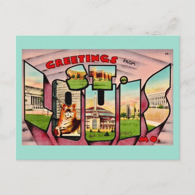  St Louis Vintage Postcard (Front)