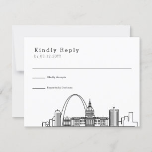 St. Louis Wedding   Stylized Skyline RSVP