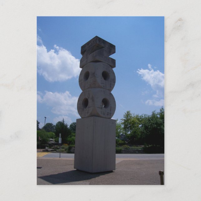 St. Louis Zoo Statue Postcard (Front)