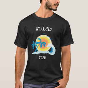 St Lucia 2020 Vacation Surf Beach Family Trip Surf T-Shirt