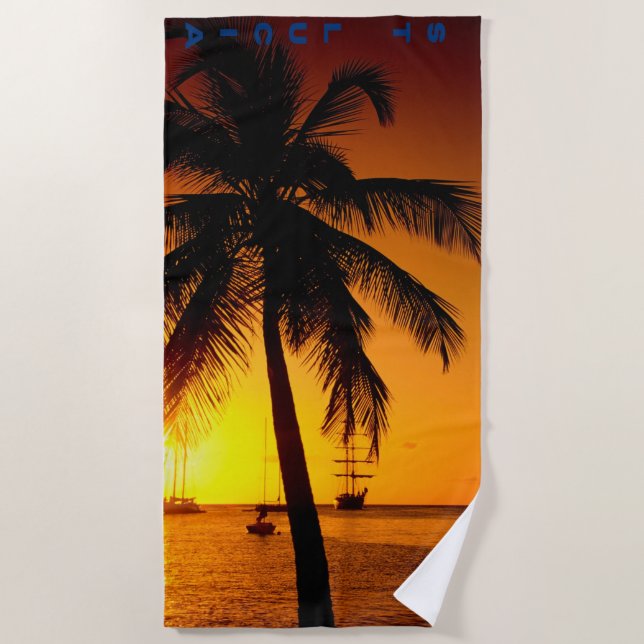 St Lucia Beach Towel (Front)