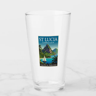 St Lucia Caribbean Jewel Glass