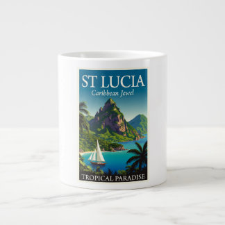 St Lucia Caribbean Jewel  Large Coffee Mug