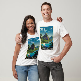 St Lucia Caribbean Jewel  T-Shirt