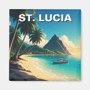 St. Lucia Caribbean travel Magnet