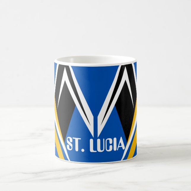 st. lucia classic colourful  coffee mug (Center)