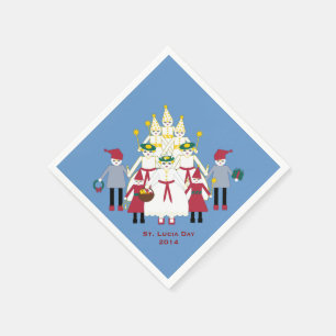St. Lucia Day Christmas Paper Napkins